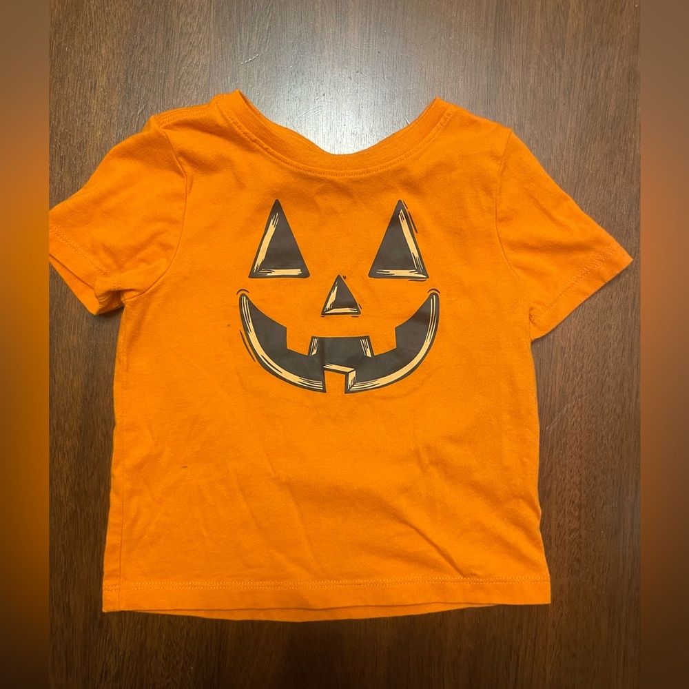 Wonder Nation Orange Toddler Halloween Tee with Graphic